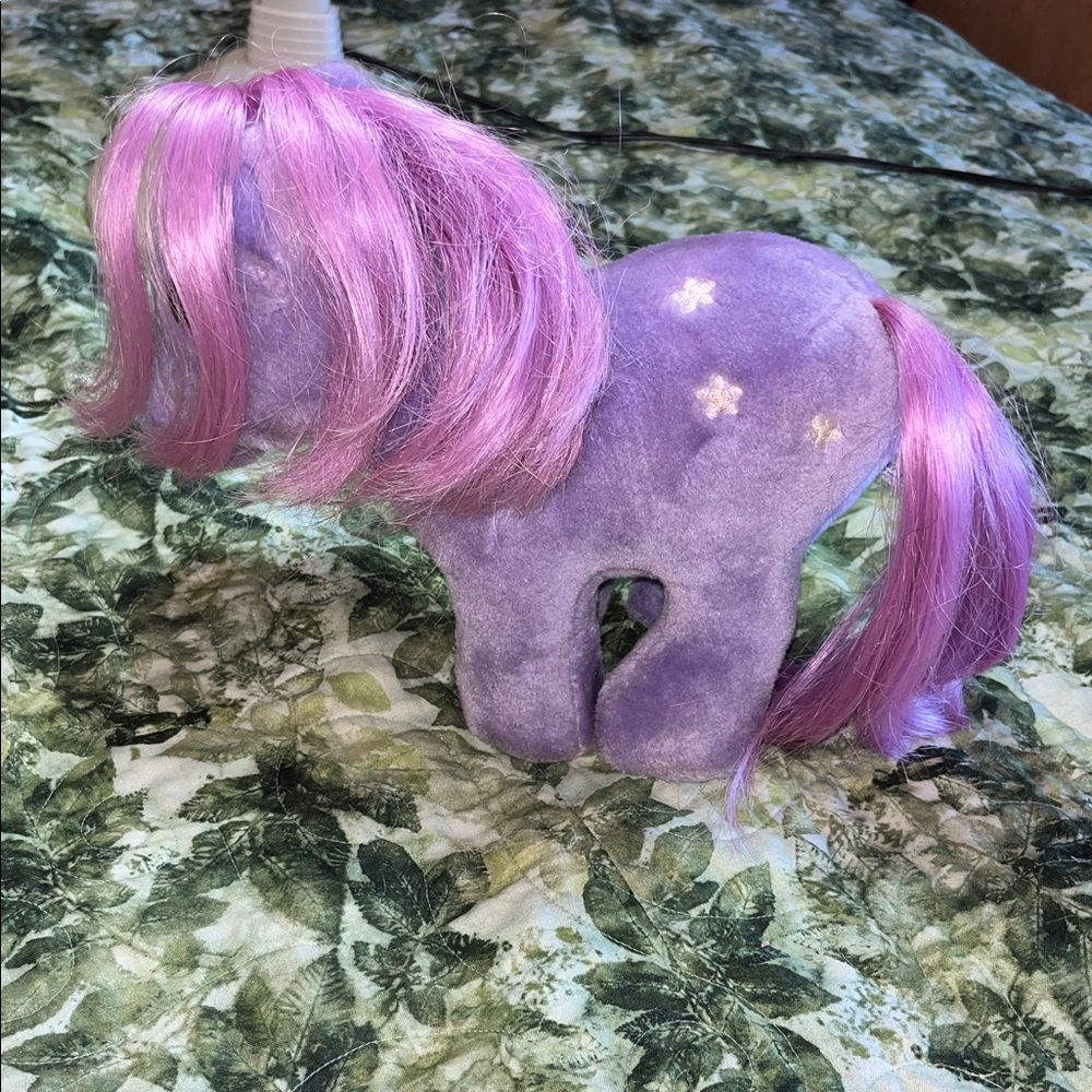 Vintage Purple My Little Pony Stars Plush Pony with Pink Mane‎ Great Condition - Picture 3 of 6